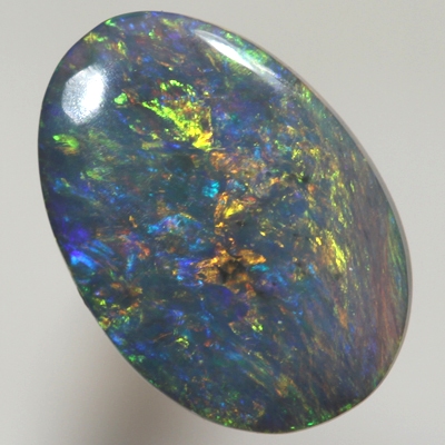 SOLID SEMI BLACK OPAL  Bright sparkling Floral Harlequin pattern